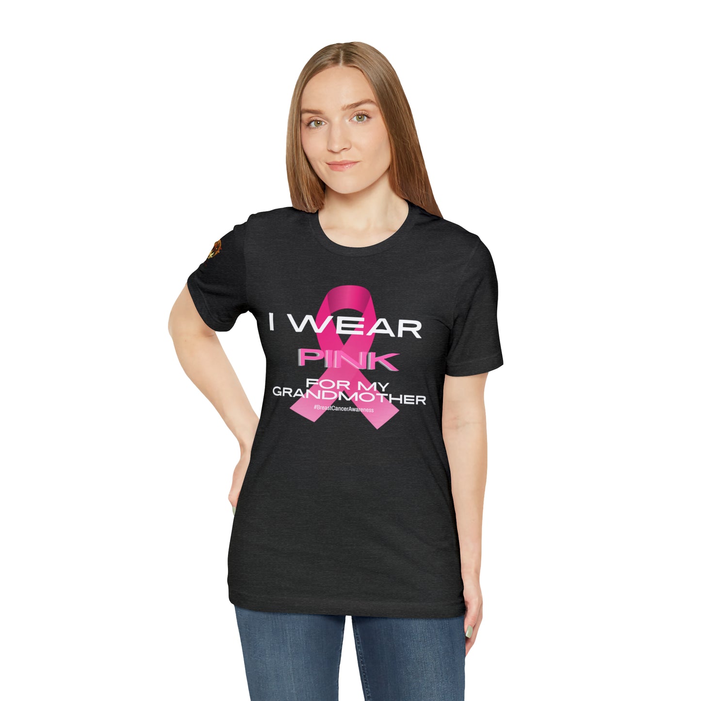 Pink For My Grandma Breast Cancer Short Sleeve Tee