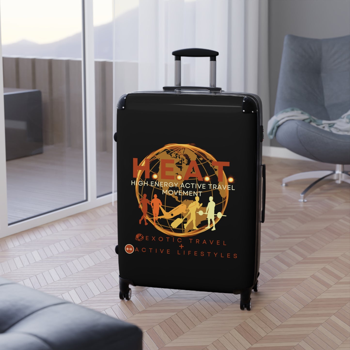 Premium H.E.A.T. Logo Travel Suitcase (Small, Med, Large)