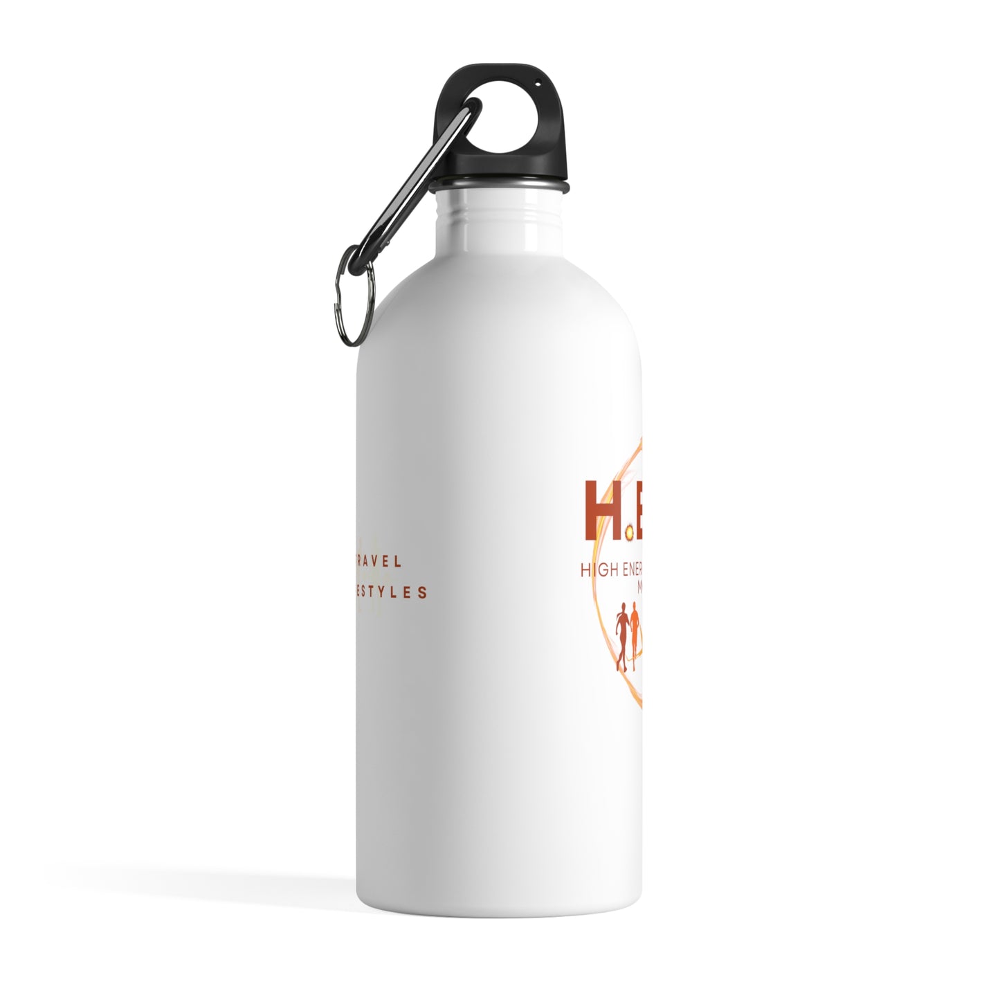 H.E.A.T Logo Stainless Steel Water Bottle - White