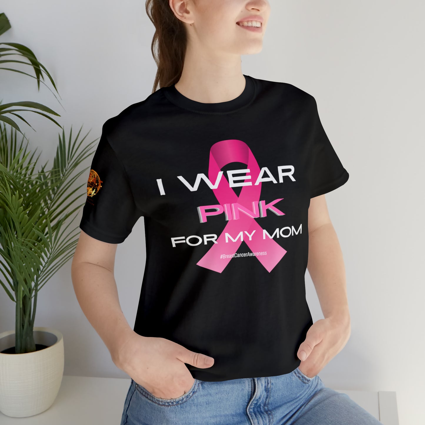 Pink For My Mom Breast Cancer Short Sleeve Tee