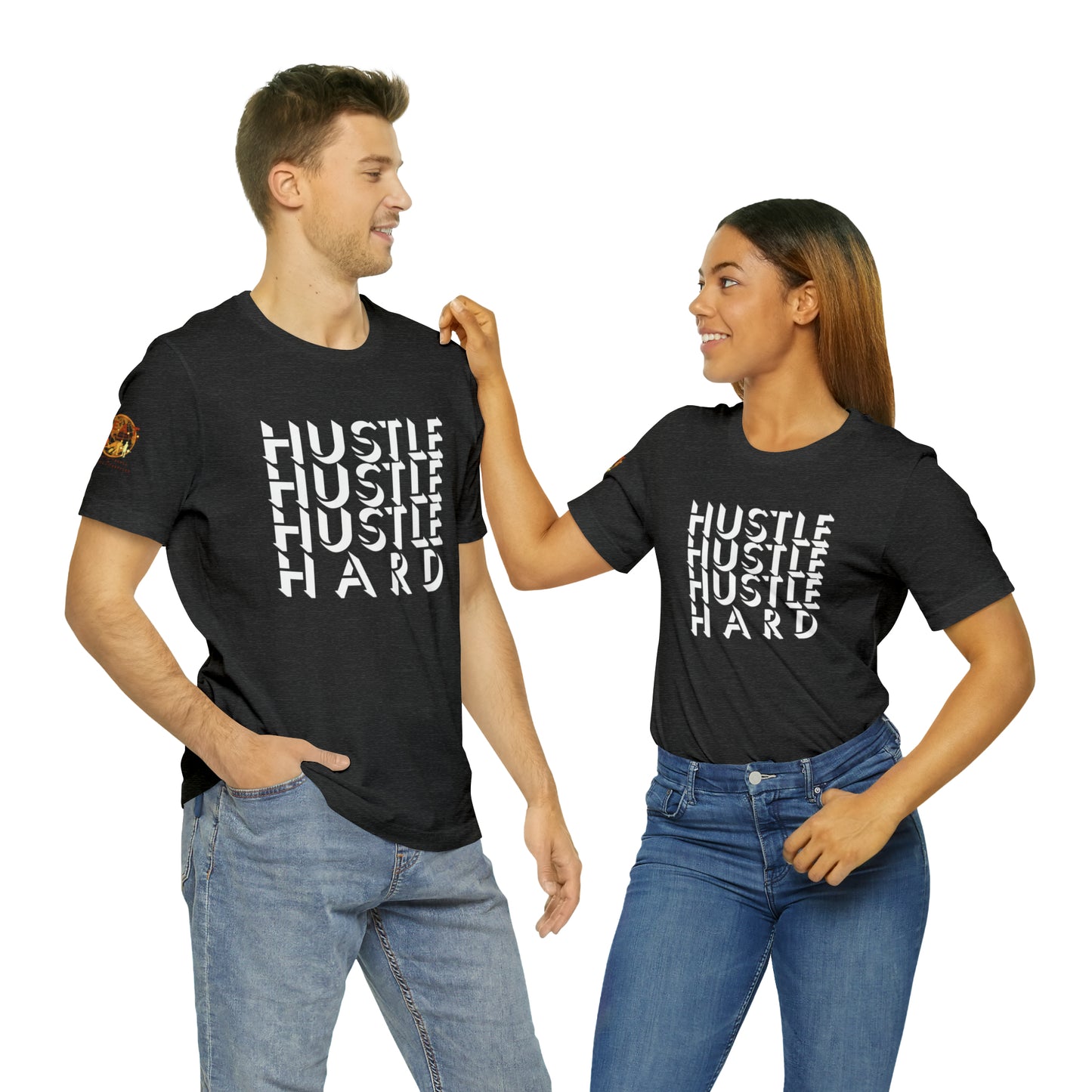 HUSTLE HARD! H.E.A.T. Logo Short Sleeve Tee
