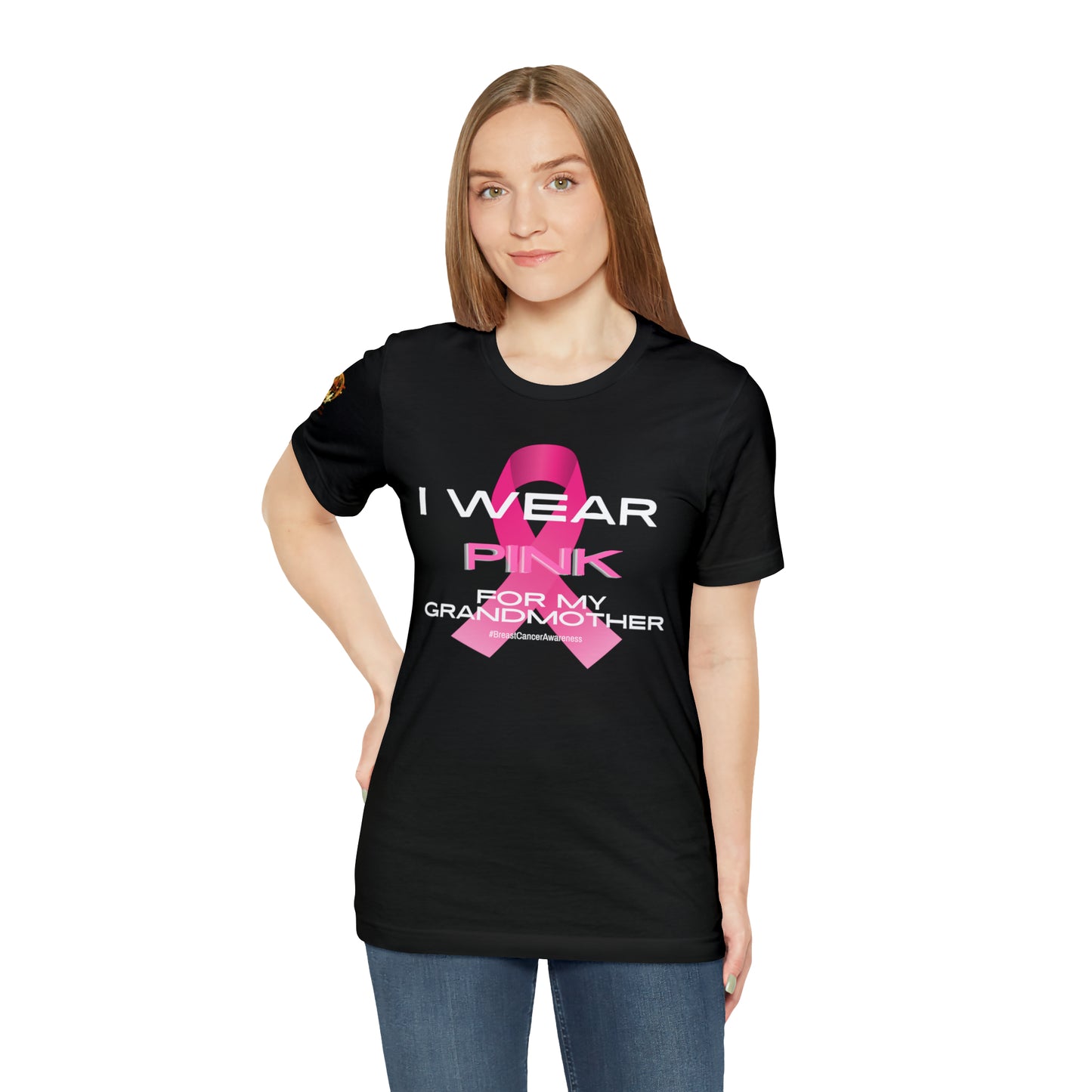 Pink For My Grandma Breast Cancer Short Sleeve Tee