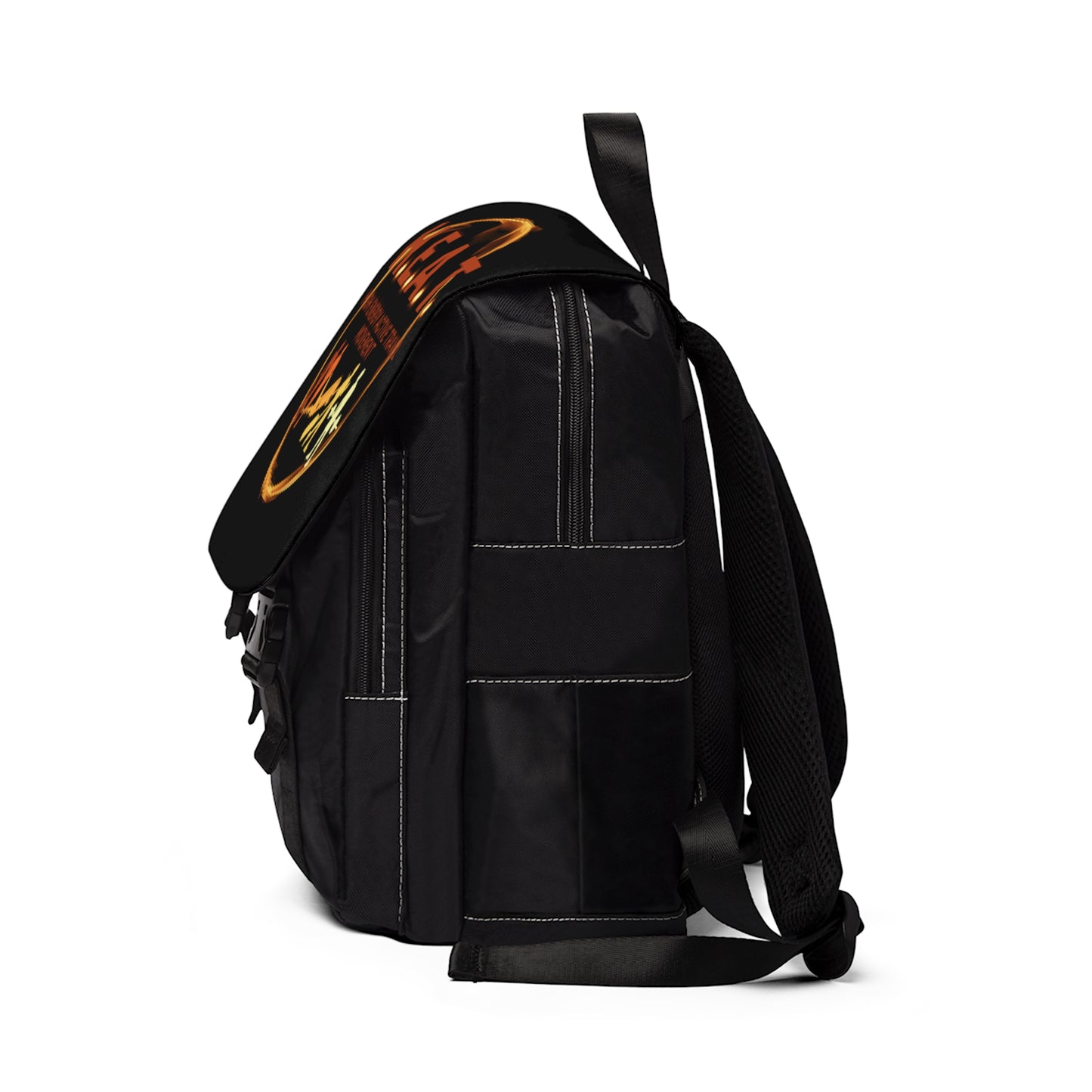 H.E.A.T. Branded Unisex Casual Shoulder Backpack - Black