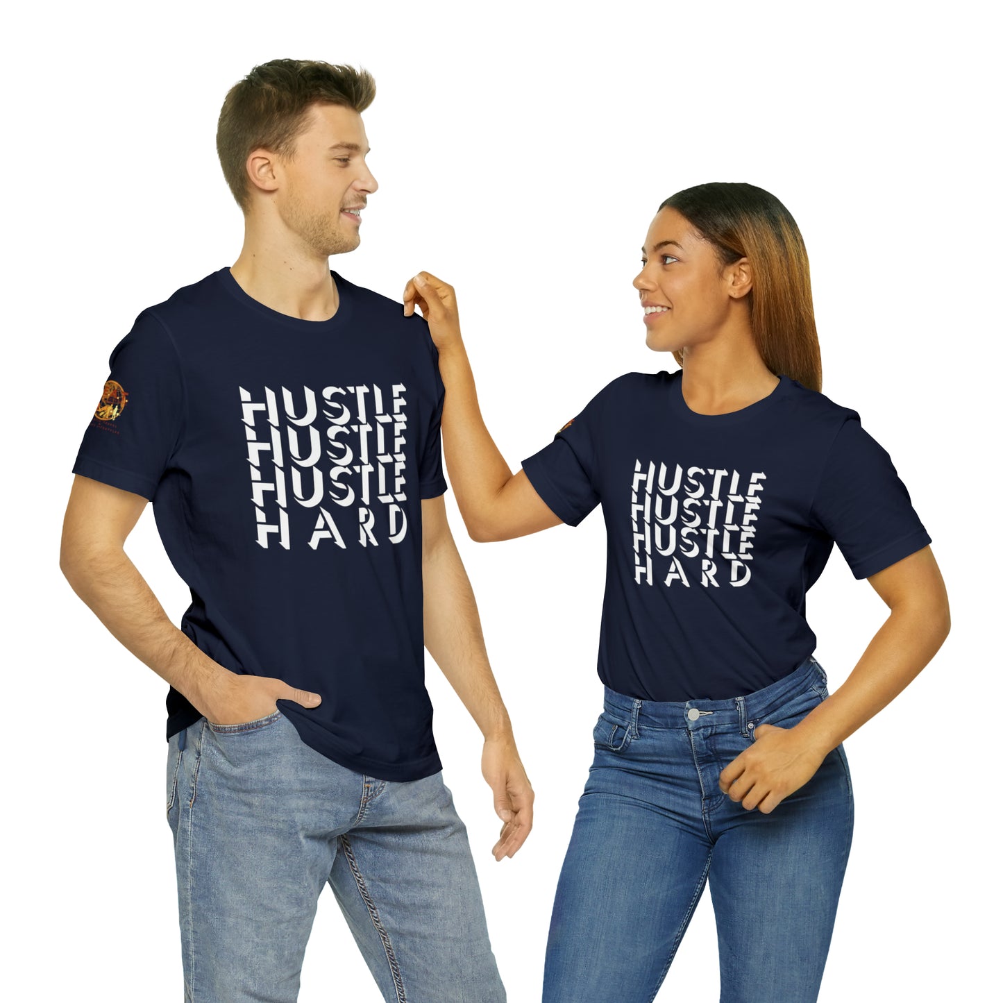 HUSTLE HARD! H.E.A.T. Logo Short Sleeve Tee