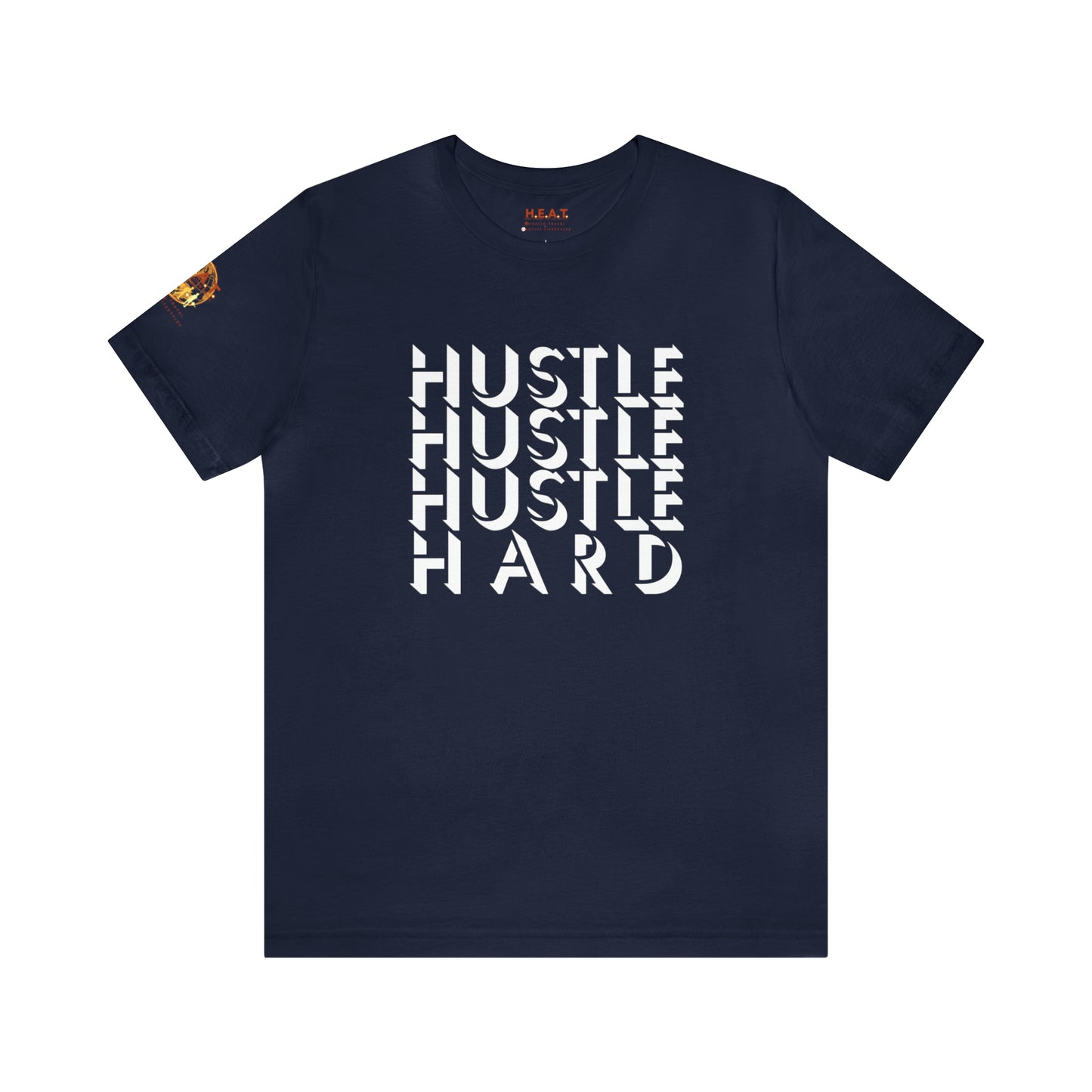 HUSTLE HARD! H.E.A.T. Logo Short Sleeve Tee