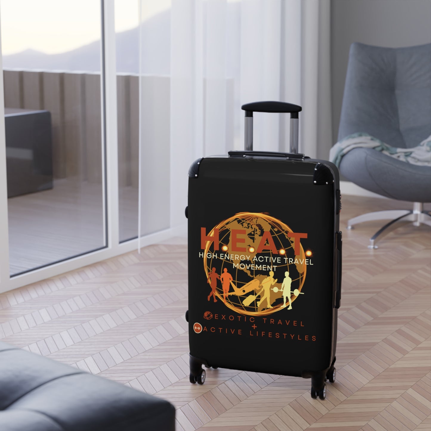 Premium H.E.A.T. Logo Travel Suitcase (Small, Med, Large)