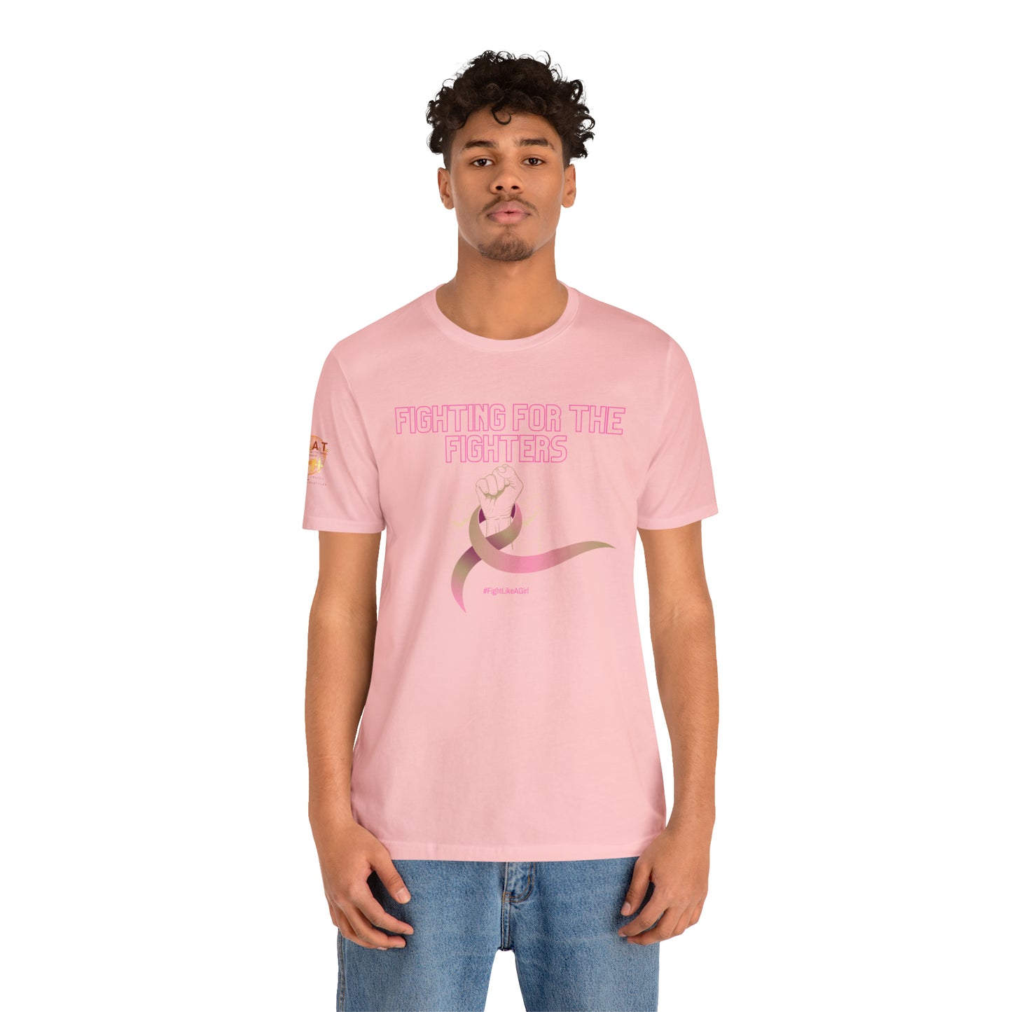 Fighting for the Fighters Breast Cancer Short Sleeve Tee