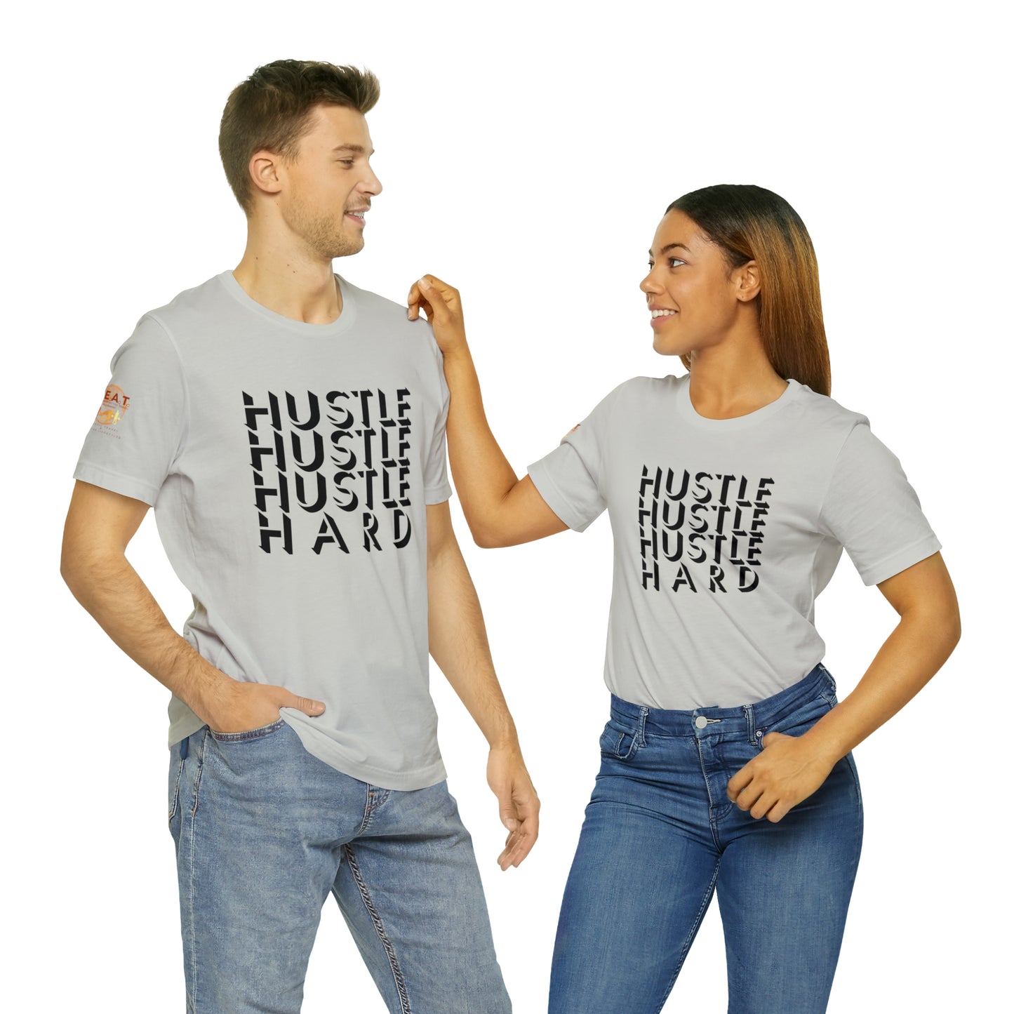 HUSTLE HARD! H.E.A.T. Logo Short Sleeve Tee