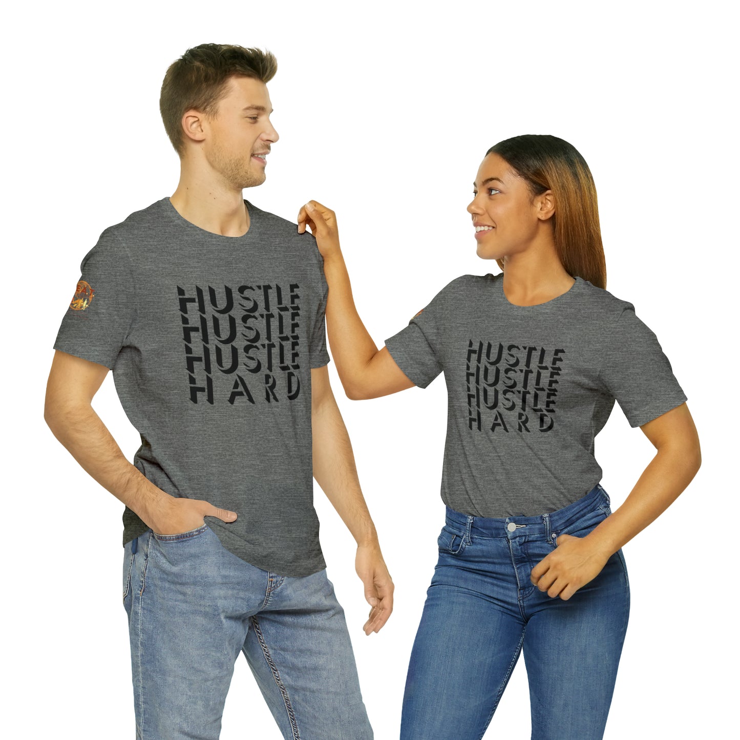 HUSTLE HARD! H.E.A.T. Logo Short Sleeve Tee