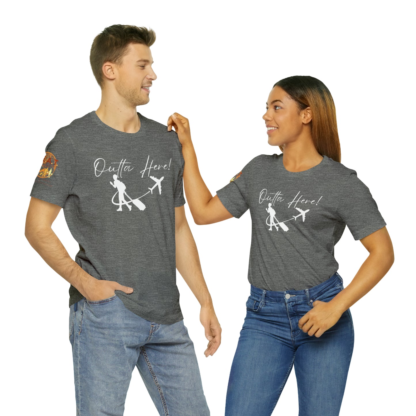 Outta Here! H.E.A.T. Logo Short Sleeve Tee