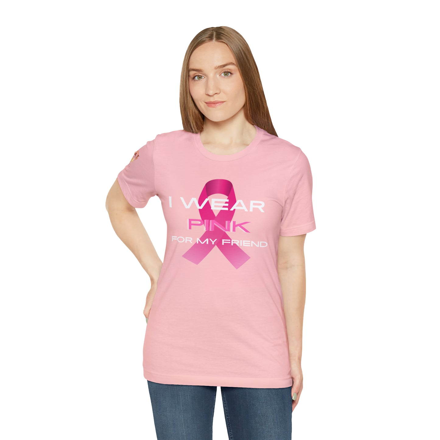 Pink For My Friend Breast Cancer Short Sleeve Tee