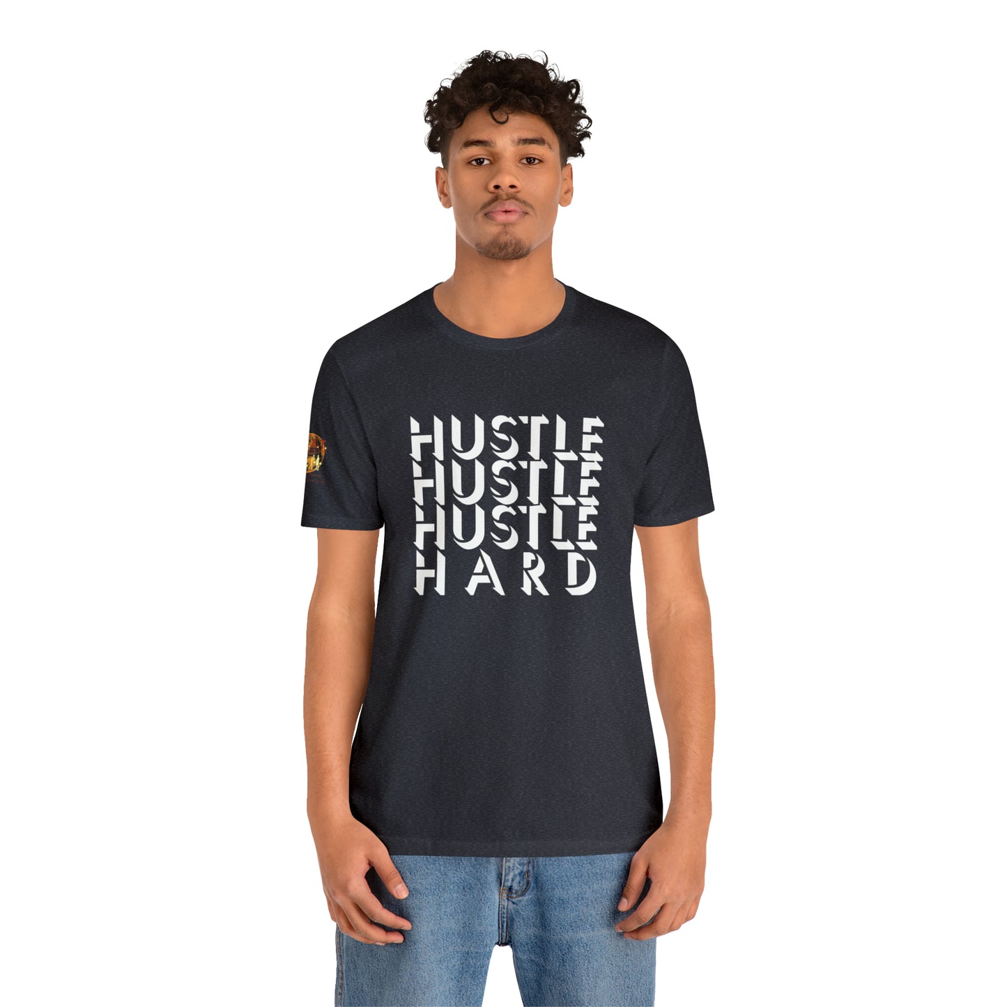HUSTLE HARD! H.E.A.T. Logo Short Sleeve Tee