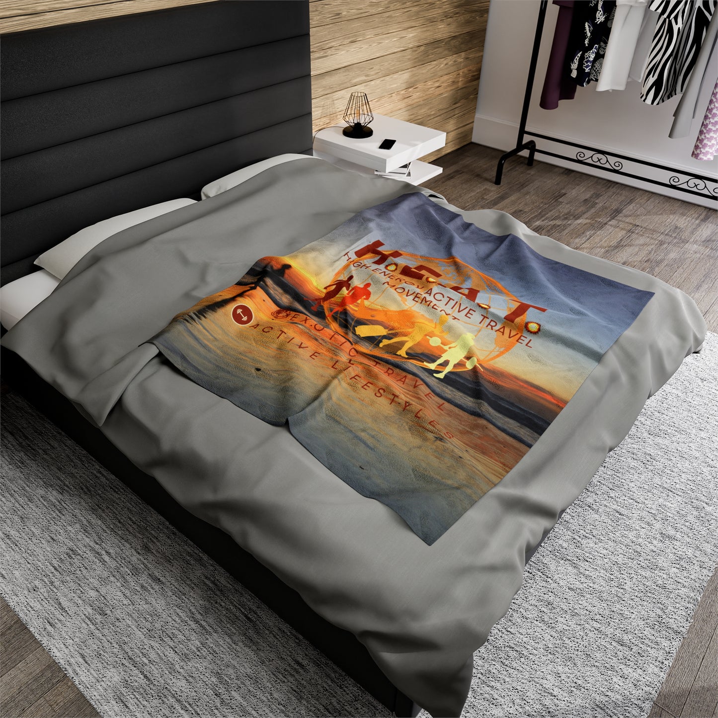 H.E.A.T. Logo Velveteen Extra Comfy Plush Blanket