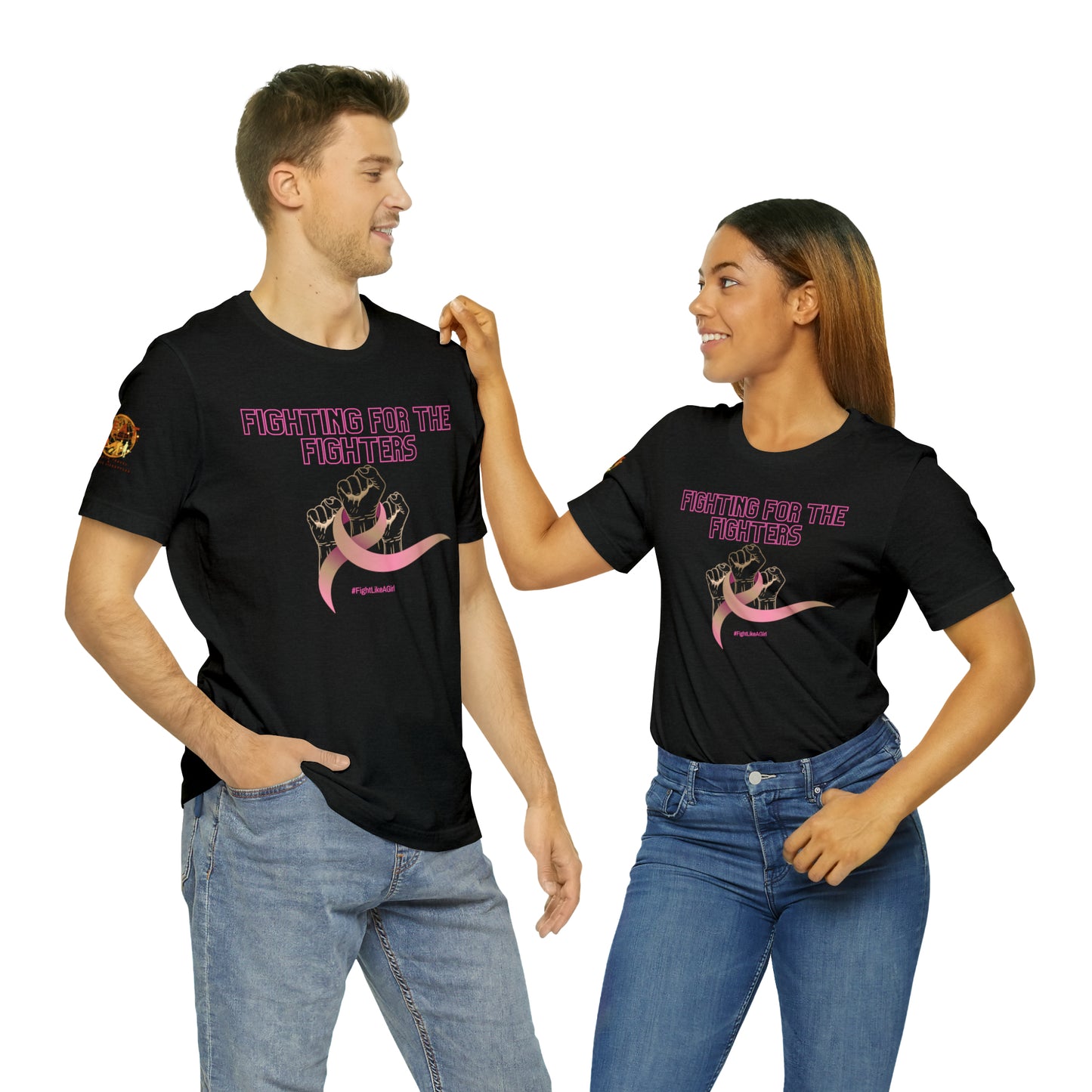 Fighting for the Fighters Breast Cancer Short Sleeve Tee
