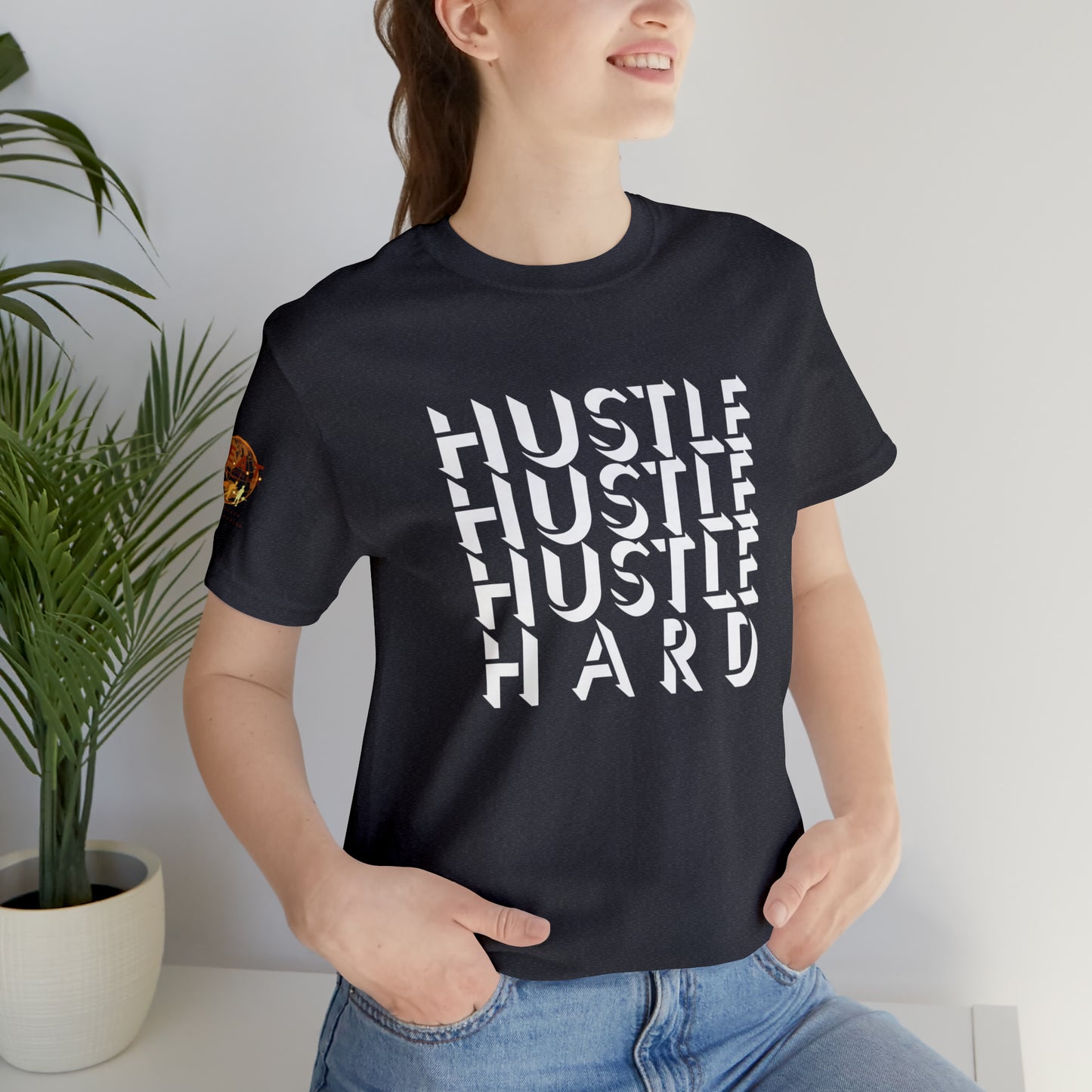HUSTLE HARD! H.E.A.T. Logo Short Sleeve Tee