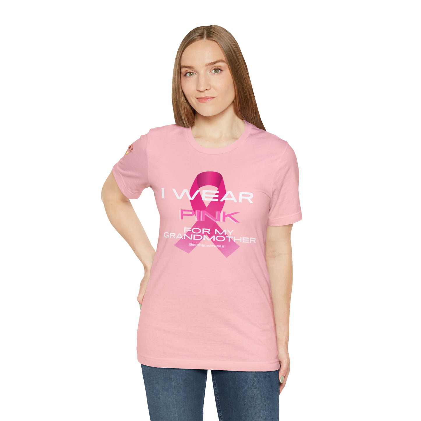 Pink For My Grandma Breast Cancer Short Sleeve Tee