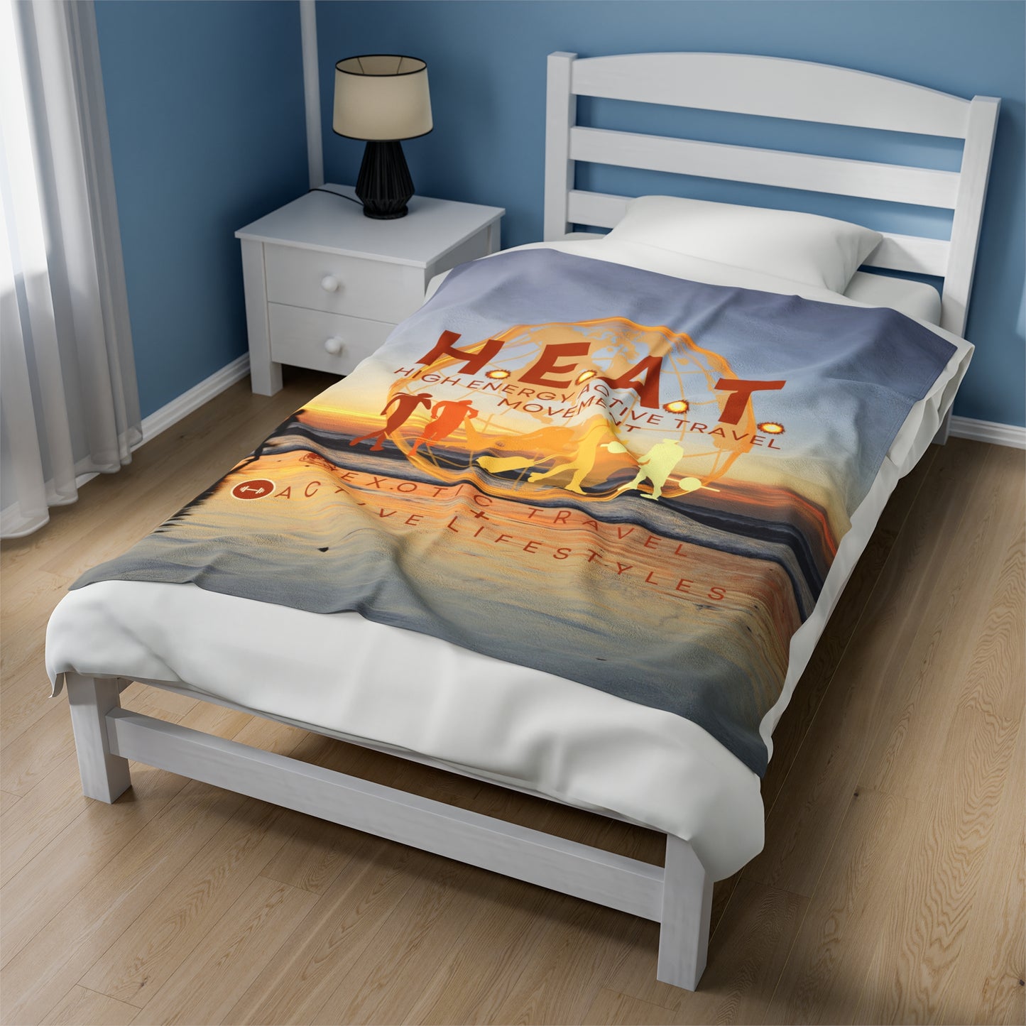 H.E.A.T. Logo Velveteen Extra Comfy Plush Blanket