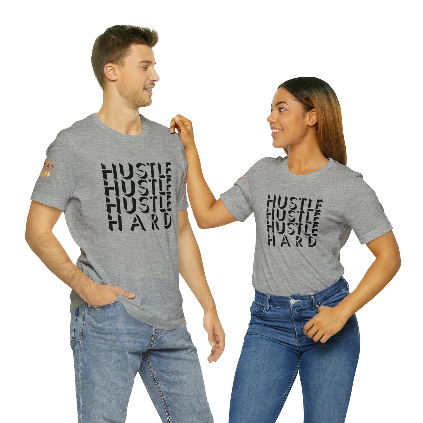HUSTLE HARD! H.E.A.T. Logo Short Sleeve Tee