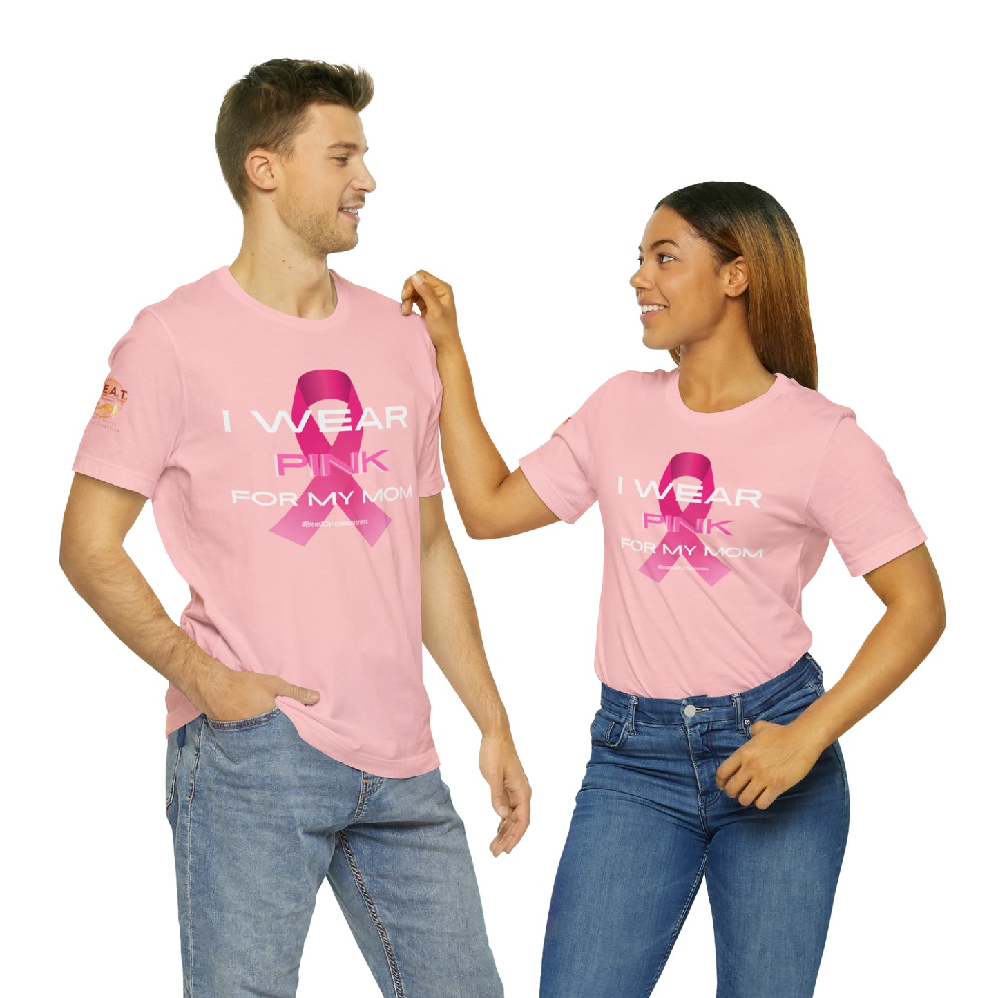 Pink For My Mom Breast Cancer Short Sleeve Tee