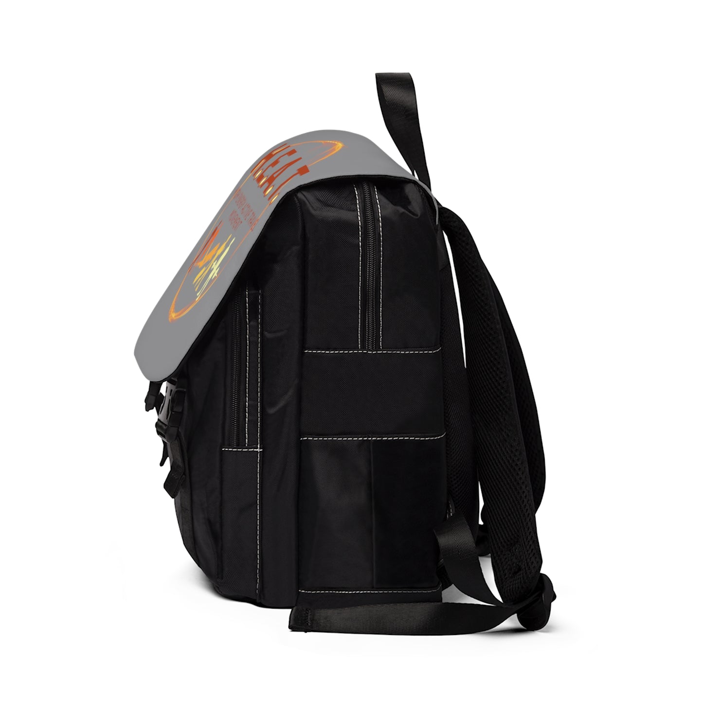 H.E.A.T. Branded Unisex Casual Shoulder Backpack - Grey