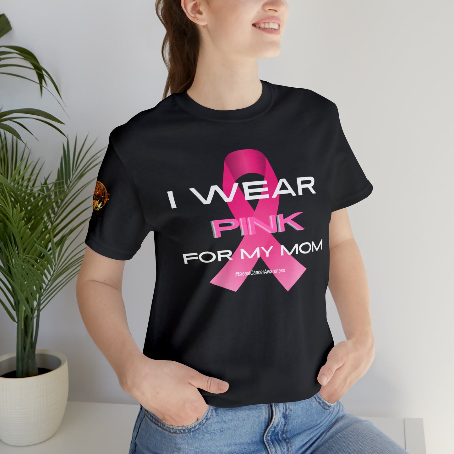 Pink For My Mom Breast Cancer Short Sleeve Tee
