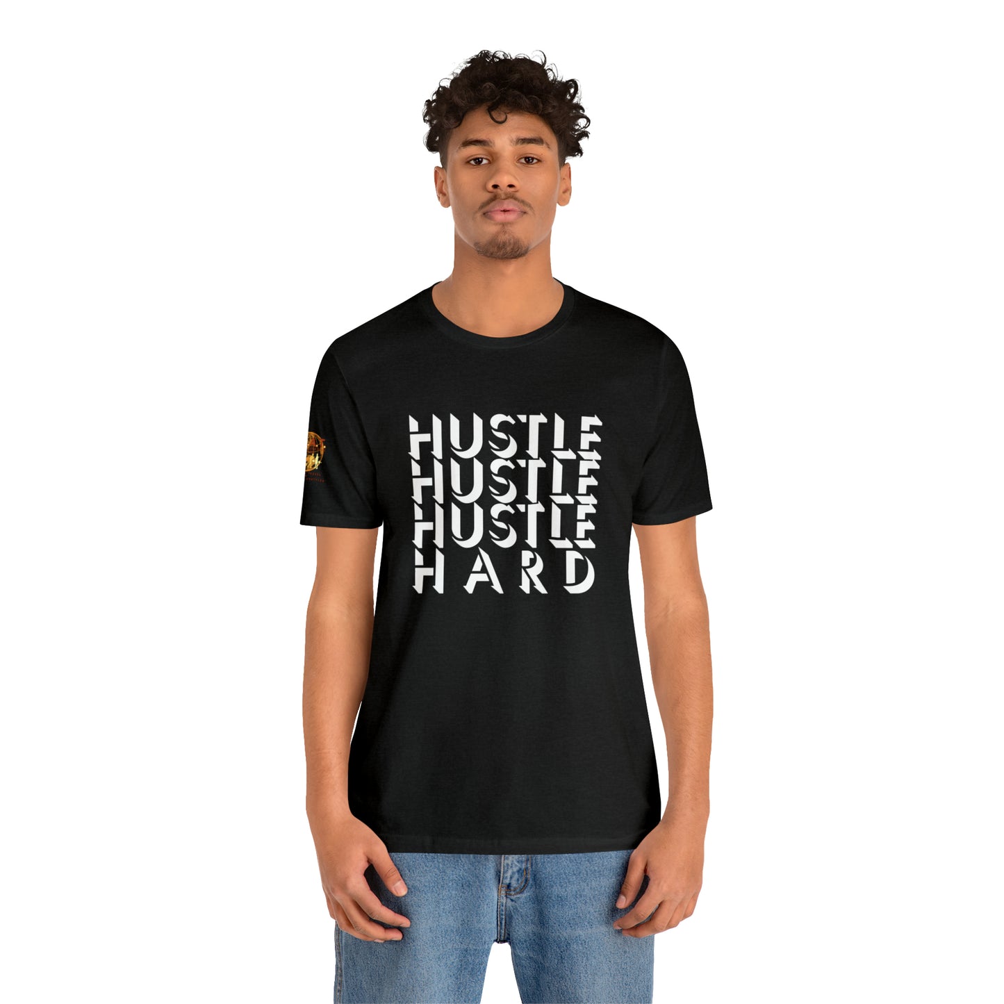 HUSTLE HARD! H.E.A.T. Logo Short Sleeve Tee