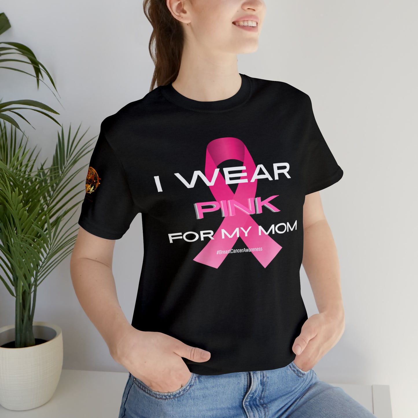Pink For My Mom Breast Cancer Short Sleeve Tee