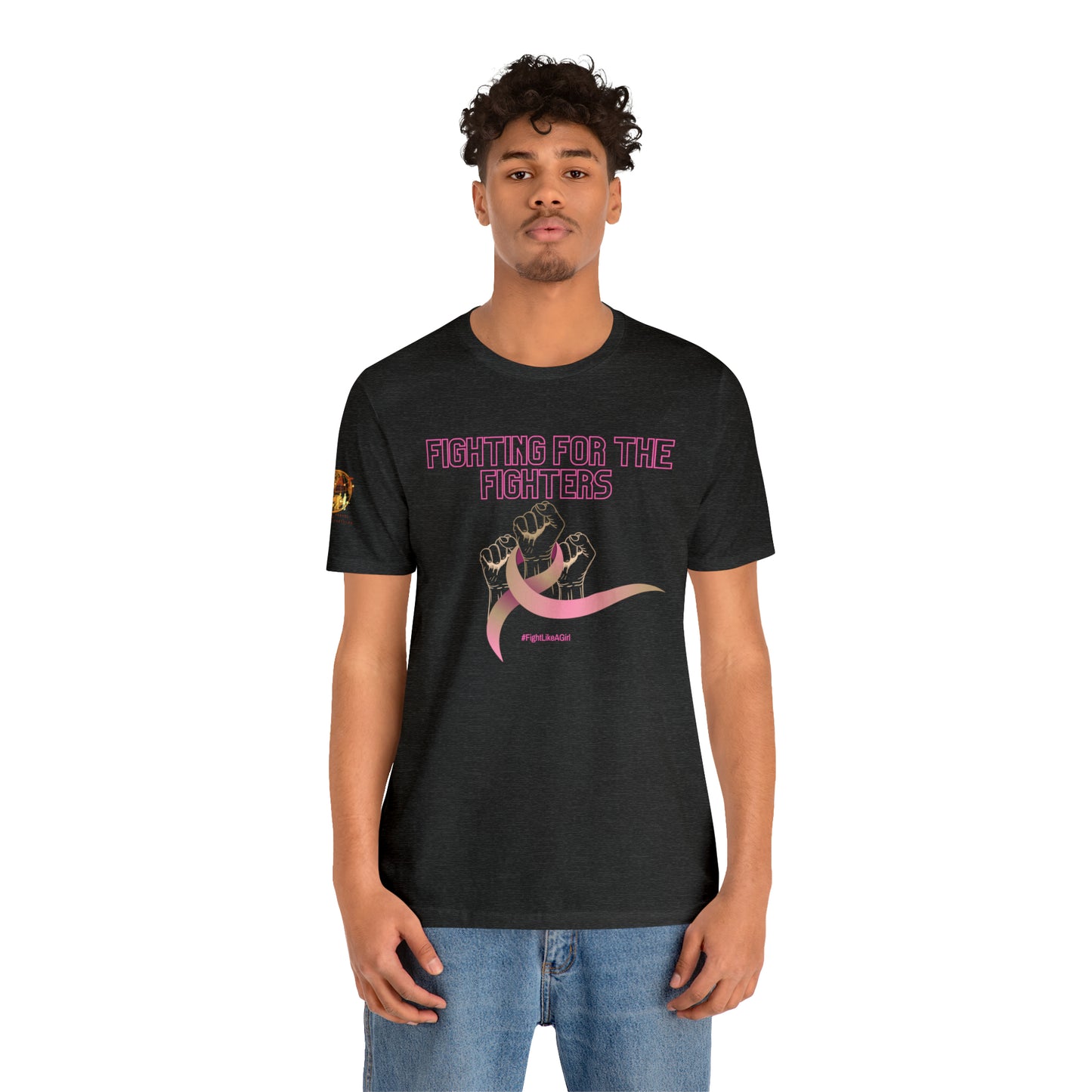 Fighting for the Fighters Breast Cancer Short Sleeve Tee