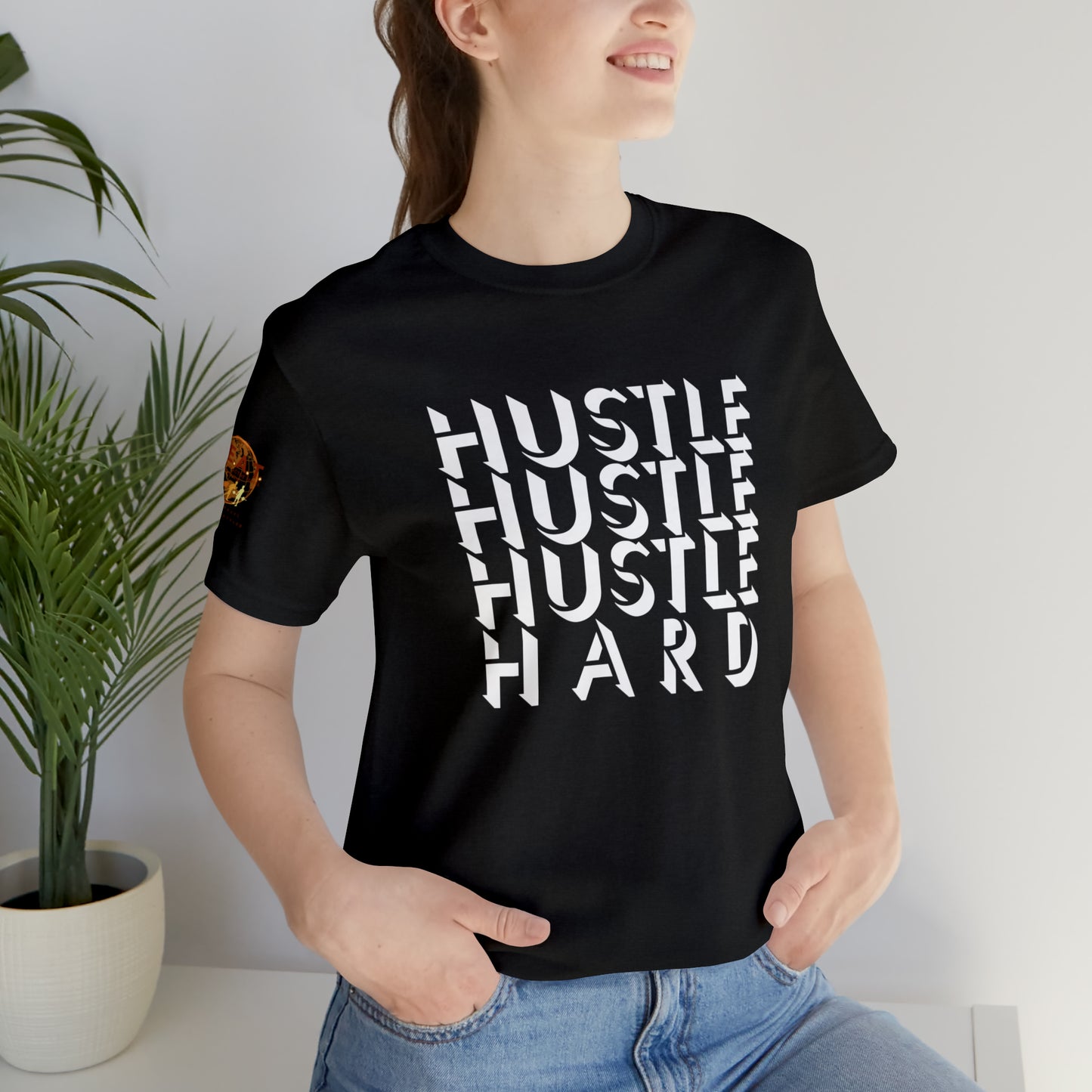 HUSTLE HARD! H.E.A.T. Logo Short Sleeve Tee