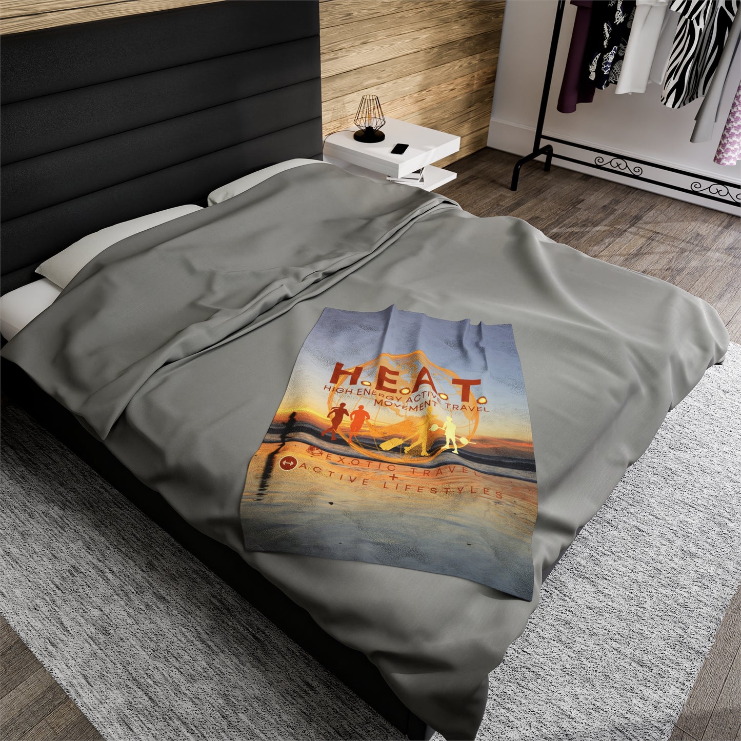 H.E.A.T. Logo Velveteen Extra Comfy Plush Blanket