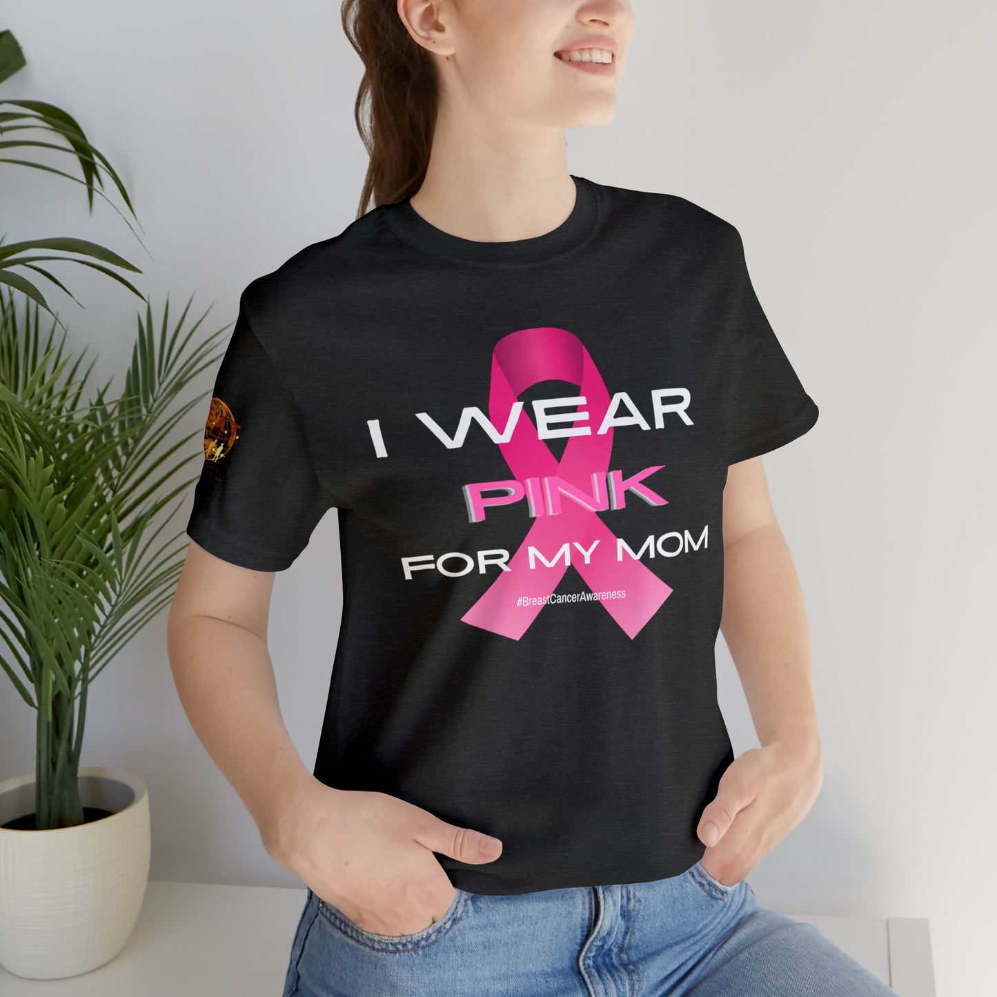 Pink For My Mom Breast Cancer Short Sleeve Tee