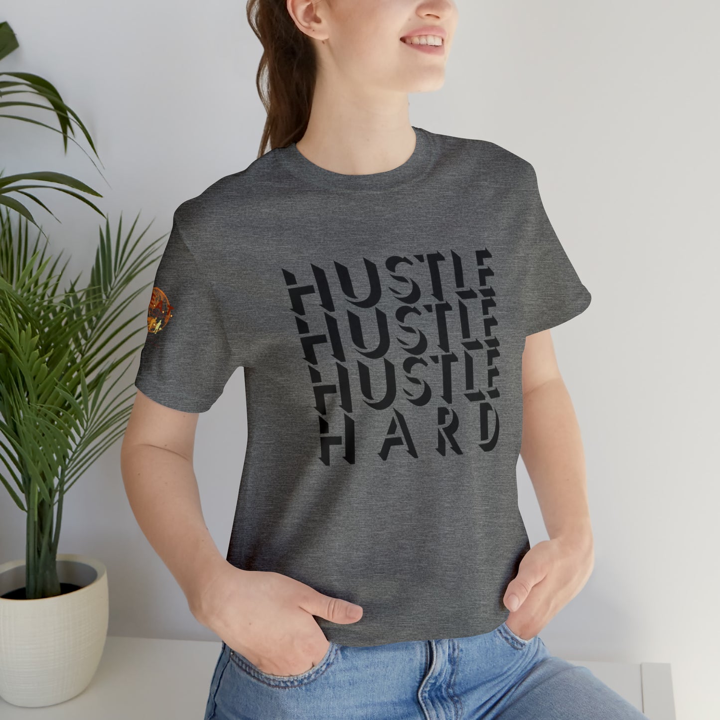 HUSTLE HARD! H.E.A.T. Logo Short Sleeve Tee