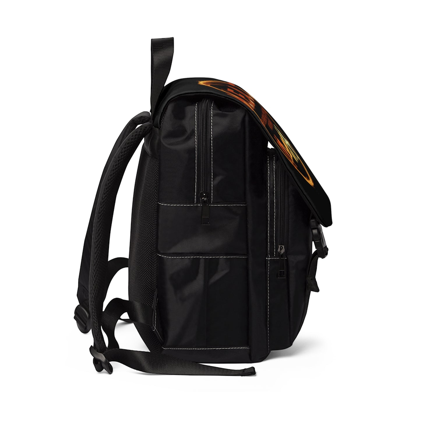 H.E.A.T. Branded Unisex Casual Shoulder Backpack - Black