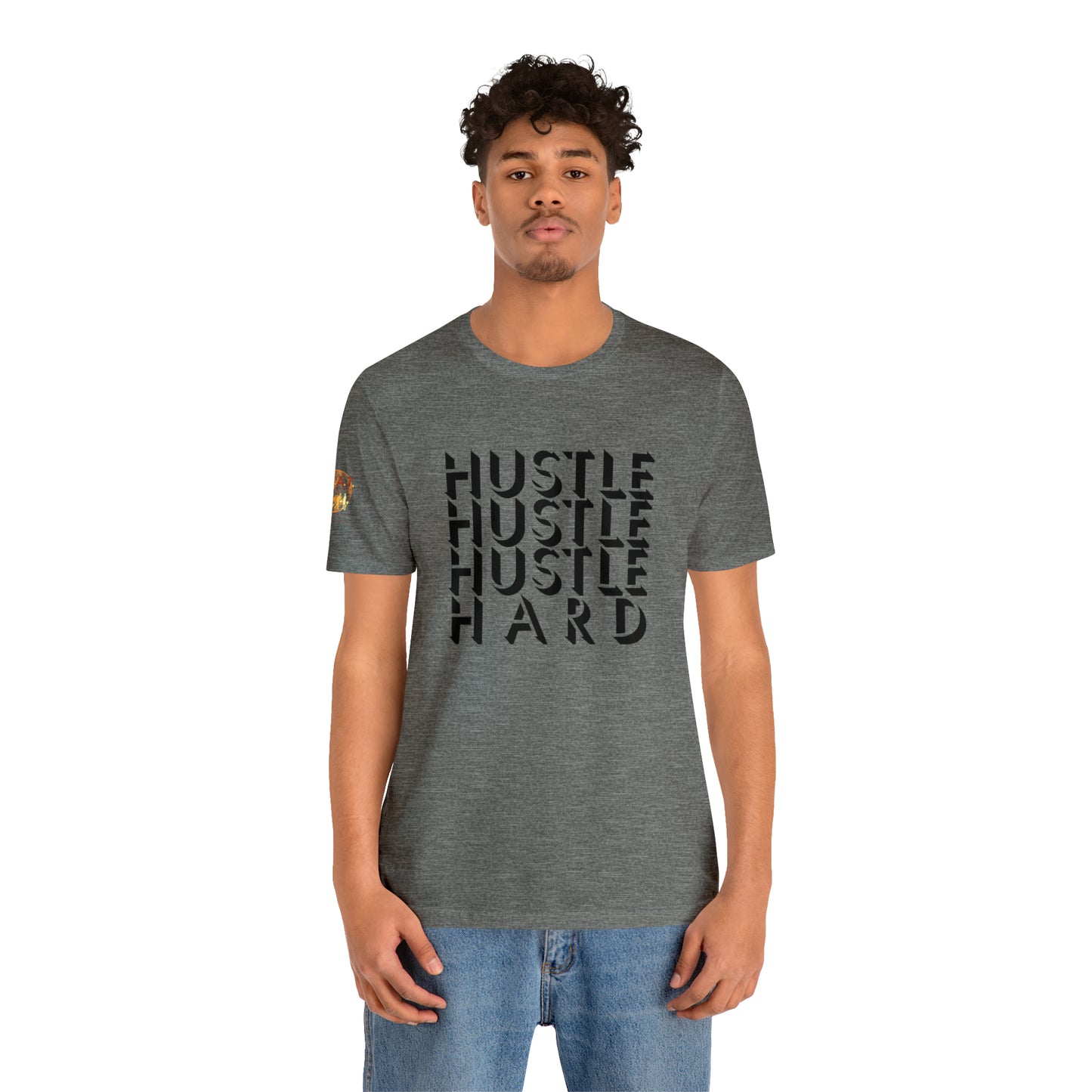 HUSTLE HARD! H.E.A.T. Logo Short Sleeve Tee