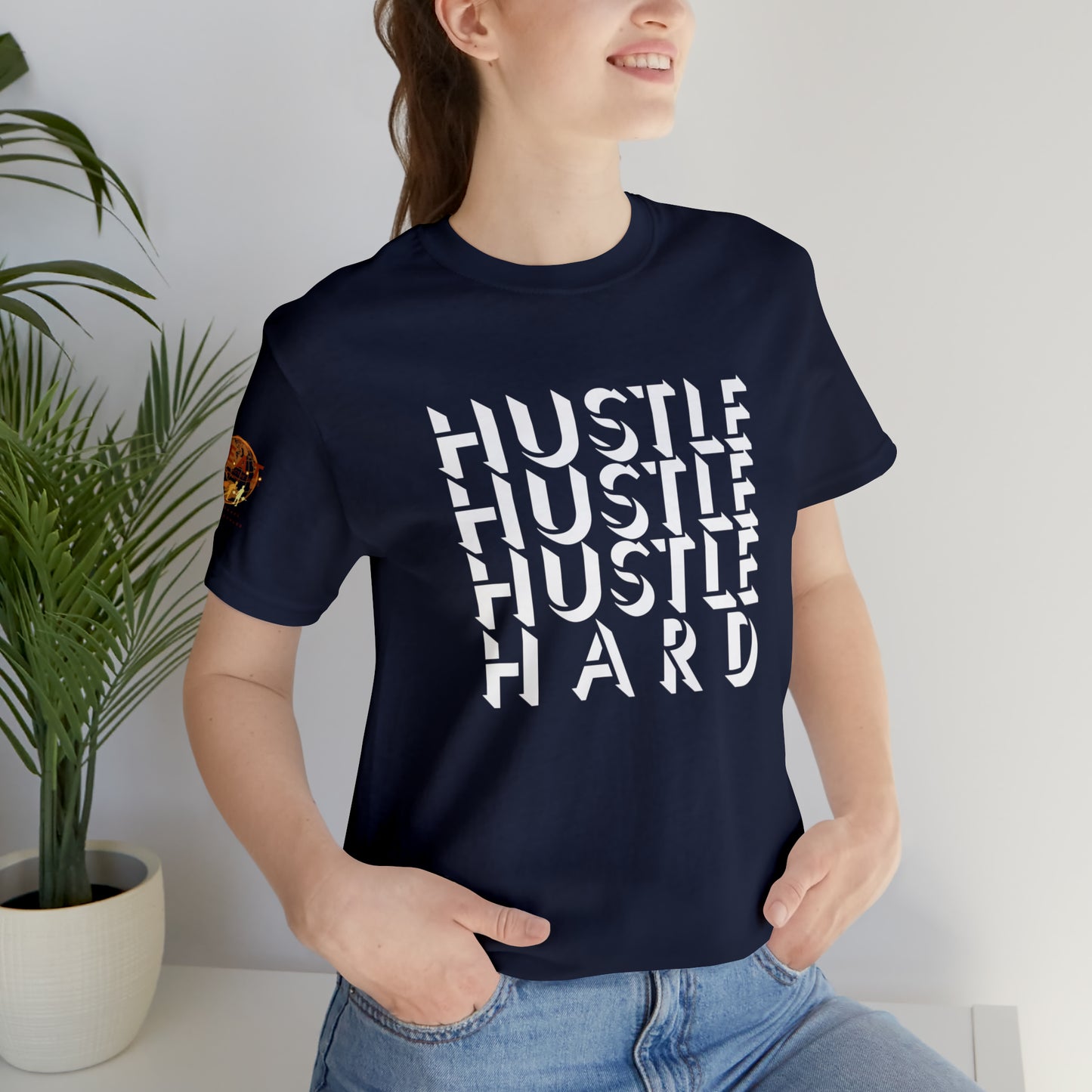 HUSTLE HARD! H.E.A.T. Logo Short Sleeve Tee