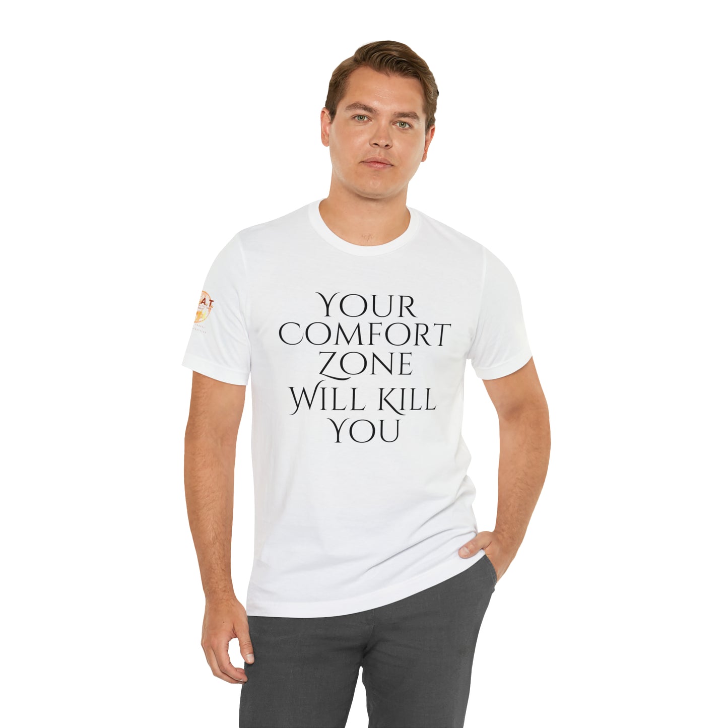 Your Comfort Zone Will Kill You H.E.A.T. Logo Short Sleeve Tee