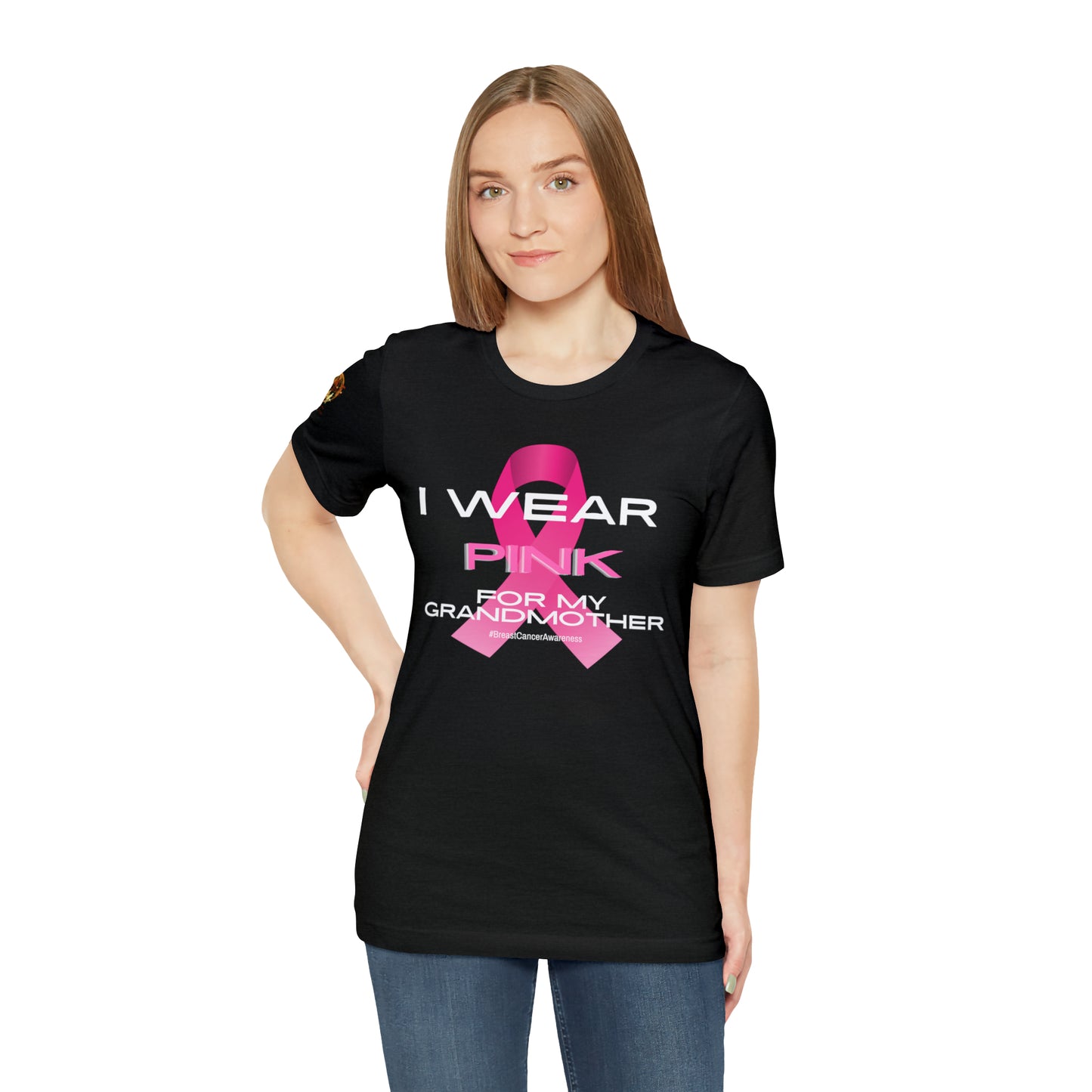 Pink For My Grandma Breast Cancer Short Sleeve Tee